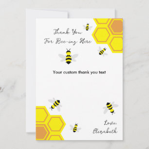 Carte De Remerciements Baby shower d'abeilles