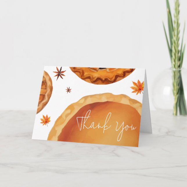 Carte De Remerciements Baby shower d'automne de Little Cutie Pie (Devant)