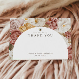 Carte De Remerciements Baby shower d'automne rustique Boho