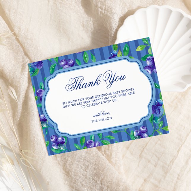 Carte De Remerciements Baby shower de bleuets doux (Créateur téléchargé)