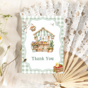 Carte De Remerciements Baby shower de Boho cultivé localement
