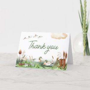 Carte De Remerciements Baby shower de chasse au canard de Mallard