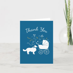 Carte De Remerciements Baby shower de Chien de Collie à la frontière Chie