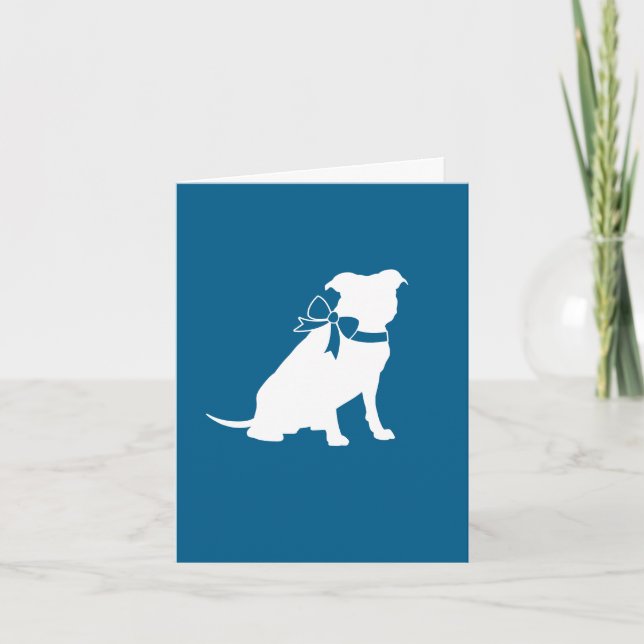 Carte De Remerciements Baby shower de chien taureau Pit (Devant)