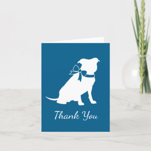 Carte De Remerciements Baby shower de chien taureau Pit
