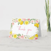 Baby shower de citron rose