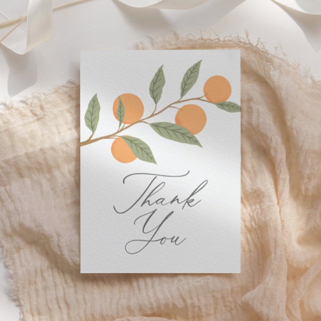 Carte De Remerciements Baby shower de Citrus Little Cutie (Créateur téléchargé)