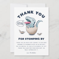 Baby shower de dinosaure bleu mignon T-Rex