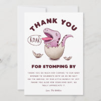 Baby shower de dinosaure rose mignon T-Rex