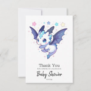 Carte De Remerciements Baby shower de dragon magique