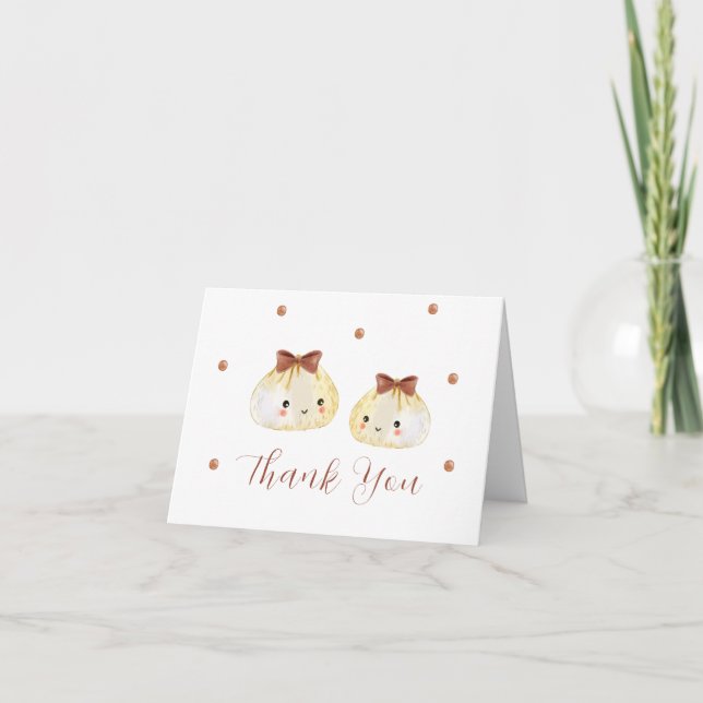 Carte De Remerciements Baby shower de dumping simple et neutre entre les  (Devant)