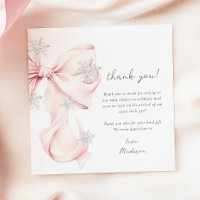 Baby shower de flocons de neige rose Bow Winter