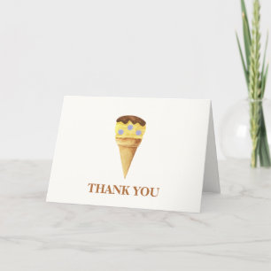 Carte De Remerciements Baby shower de garçon à glace à glace à la crème d