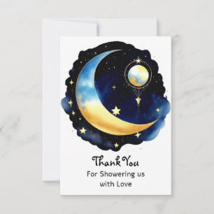 Carte De Remerciements Baby shower de garçon Celestial Dreamscape