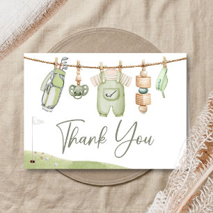 Carte De Remerciements Baby Shower de Golf Little Putter