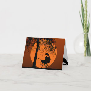 Carte De Remerciements Baby shower de Goth-Horreur