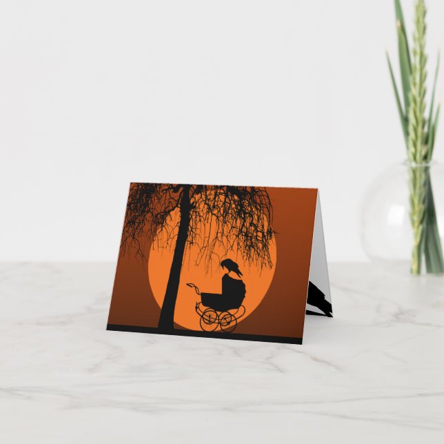 Carte De Remerciements Baby shower de Goth-Horreur (Devant)