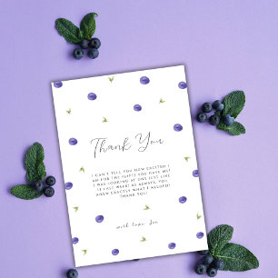 Carte De Remerciements Baby shower de la ferme aux bleuets de printemps