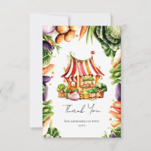 Carte De Remerciements Baby shower de marché de fermiers sur mesure