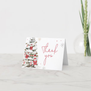 Carte De Remerciements Baby shower de Noël père Noël Baby Clothes