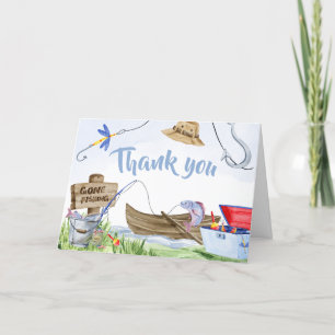 Carte De Remerciements Baby shower de pêche