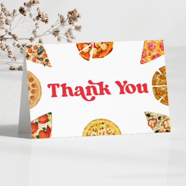 Carte De Remerciements Baby shower de pizza pour bébés Slice Slice (Créateur téléchargé)