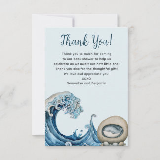 Carte De Remerciements Baby shower de plage