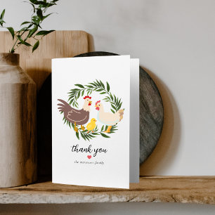 Carte De Remerciements Baby shower de poussette agricole