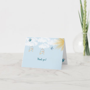 Carte de remerciements Baby shower de ressort