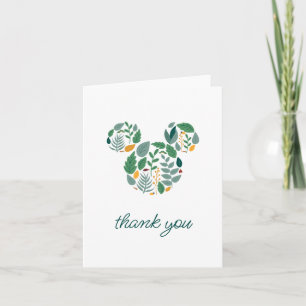 Carte De Remerciements Baby shower de souris botanique Mickey