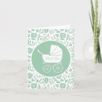 Baby shower de transport vintage vert genre neutre