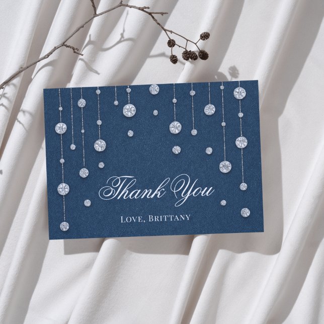 Carte De Remerciements Baby shower Denim Blue Jean (Créateur téléchargé)