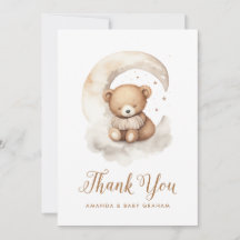 Baby shower des étoiles de la lune d'ours neutres 