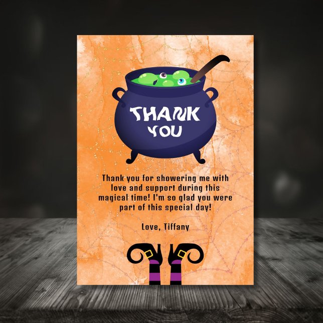Carte De Remerciements Baby shower d'Halloween (Créateur téléchargé)