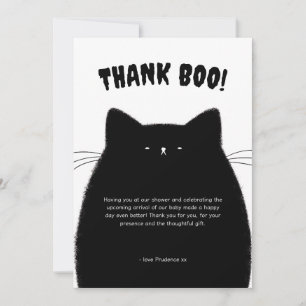 Carte De Remerciements Baby shower d'Halloween de Little Boo