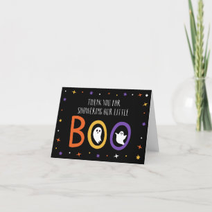 Carte De Remerciements Baby shower d'Halloween de Little Boo