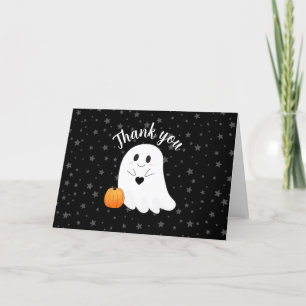 Carte De Remerciements Baby shower d'Halloween Ghost
