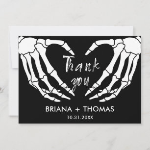 Carte De Remerciements Baby shower d'Halloween squelette