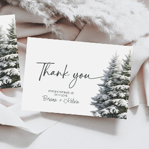 Carte de remerciements Baby shower d'hiver