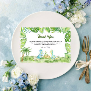 Carte De Remerciements Baby shower Dinosaur