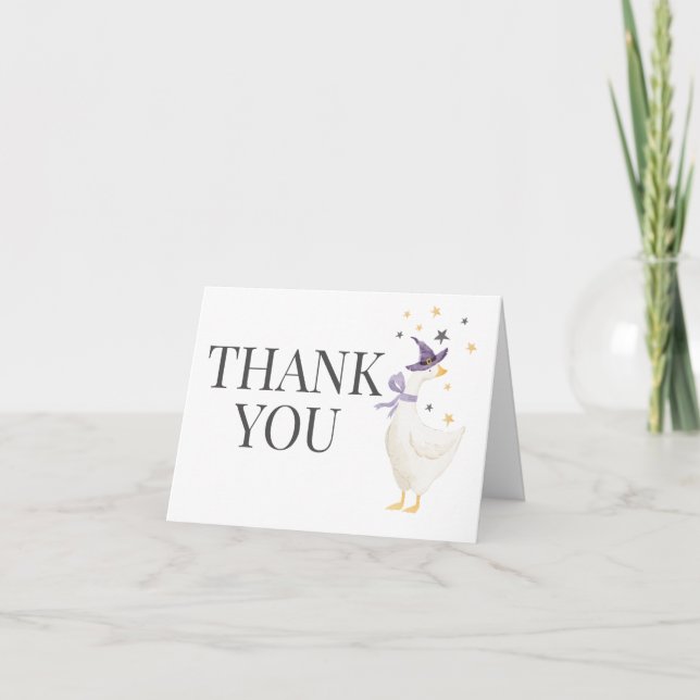Carte De Remerciements Baby shower d'oie (Devant)