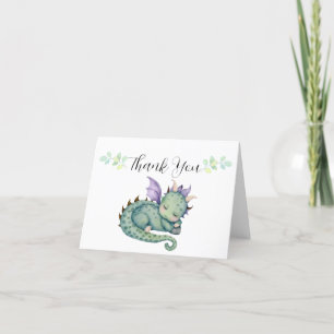 Carte De Remerciements Baby shower Dragon
