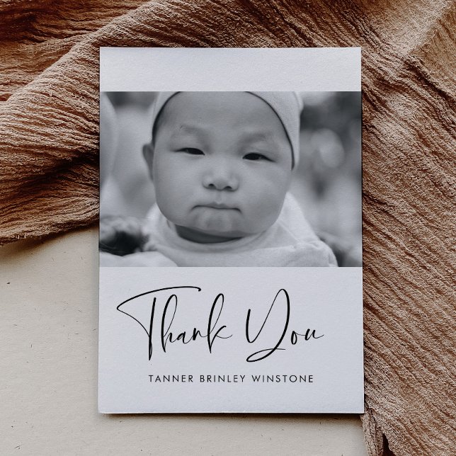 Carte De Remerciements Baby shower élégant et moderne (Créateur téléchargé)