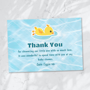 Carte De Remerciements Baby shower en caoutchouc Ducky Splash