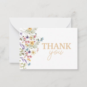Carte de remerciements Baby shower en fleur