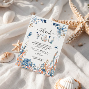 Carte De Remerciements Baby Shower Enchanté Sous l'Océan