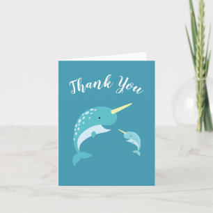 Carte De Remerciements Baby shower étroit Jaune Baleine neutre de sexe