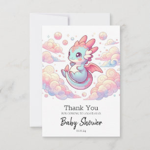 Carte De Remerciements Baby shower Fairytale Dragon