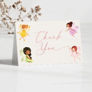 Carte De Remerciements Baby shower Fées Enchantées