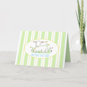 Carte De Remerciements Baby shower Félicitations Lamb Hommes Neutres